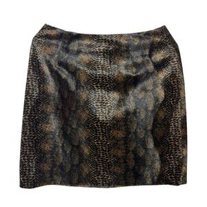 B-A-D Vintage Faux Fur Snake Print Mini Skirt Size M